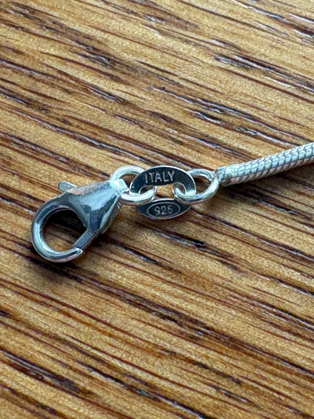 24" x 2mm Sterling Silver Snake Chain Necklace, 8.68g, Marked .925 ITALY - Picture 2 of 3